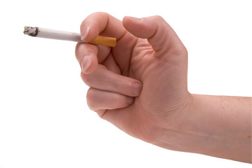 cigarette in a womans hand