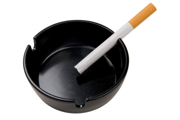 cigarette in ashtray