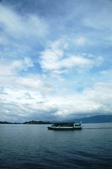 boat at toba lake , sumatra