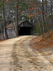 path to covered bridge