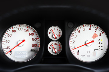 full dash of sport car