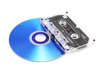 tape cassette and digital compact disk (isolated o