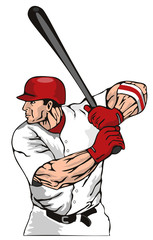 Baseball batter preparing for a strike