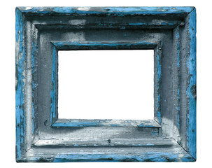 grunge frame blue