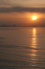 Naklejka premium sunrise over puerta vallarta