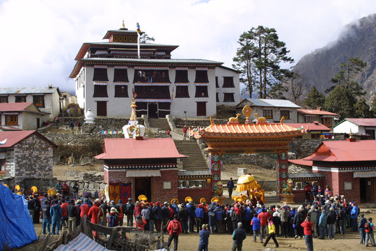 kloster tengboche – nepal - klosterfest