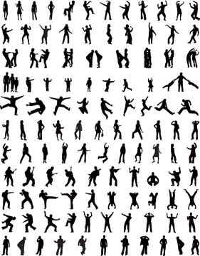 123 of people silhouettes