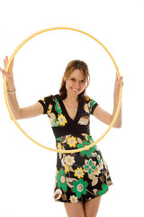 Obraz premium beautiful girl with hoop