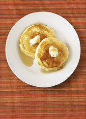 pancakes on placemat