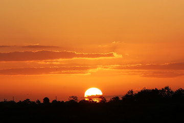 Fototapeta na wymiar orange sunrise 