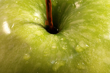 green  apple macro