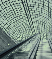 escalator in a shopping mall