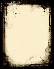 Grunge border and background