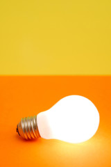 lit light bulb
