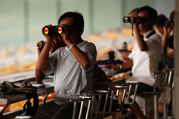people using binocular