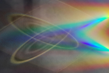 rainbow colors on the walls