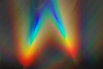 rainbow colors on the walls