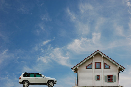 neues auto und neues haus