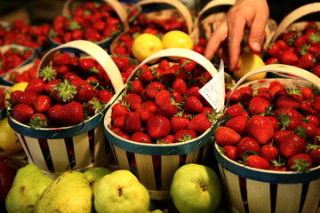 Country Strawberries at Market