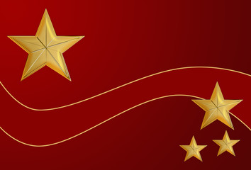 goldsterne mit rot