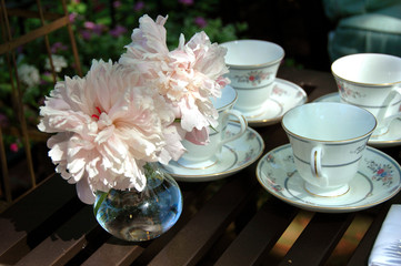 china porcelain cups with peonies