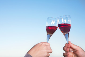 wineglasses toasted