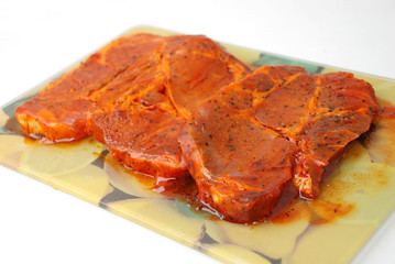 schweine - steak(holzfäller steak)eingelegt-mar 4