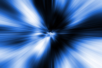 tunnel de lumière bleue