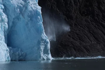 Crédence de cuisine en verre imprimé Glaciers desprendimiento en un glaciar