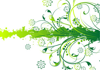 abstract grunge floral background