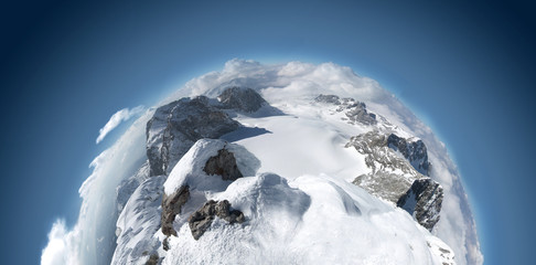 Mountains - extreme wide panoramic. Dachstein