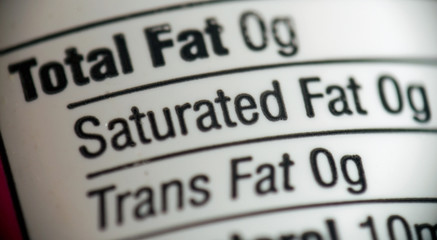 fat free - food labeling