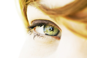 oeil bleu vert regard de femme douceur beauté