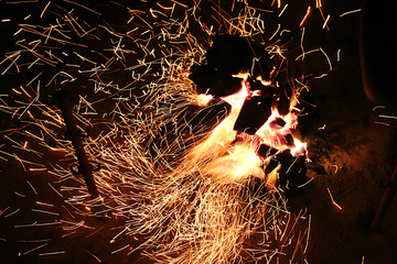 a raging fire