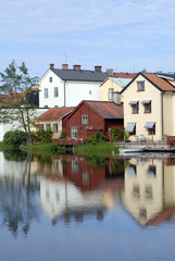 Fototapeta na wymiar colourful scandinavian houses