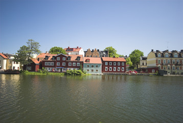 Fototapeta na wymiar colourful scandinavian houses