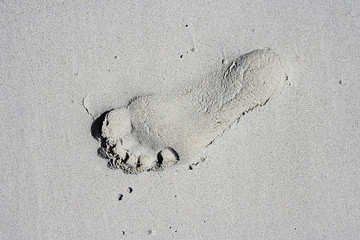 footprint in the sand