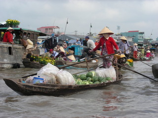 floating market - vietnam - asia