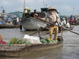 floating market - vietnam - asia