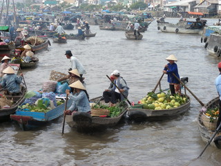 floating market - vietnam - asia