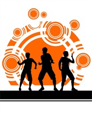 dancing silhouettes