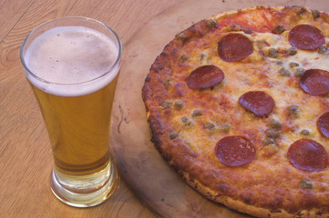 pizza and beer