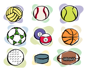 vector sport balls