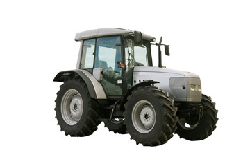 silver tractor