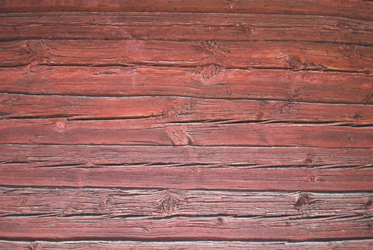 red swedish wooden wall