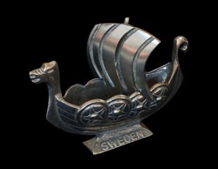 viking ship in tin