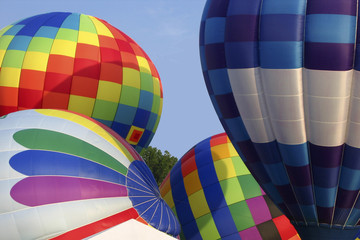 group of hot air balloons