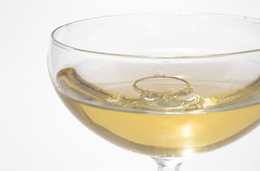 engagement ring in champagne