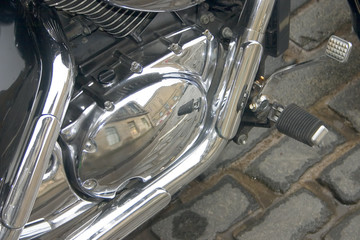 reflections from a motorcycle