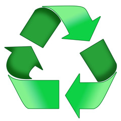 a green recycle symbol